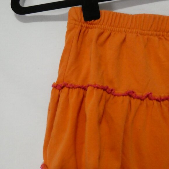TANGERINE | size 12 | Vibrant Orange Ruffle Cotton Skirt - Skorts - Picture 9 of 14